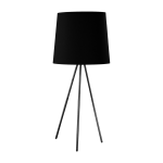 Lampadaire en aluminium et tissu noir 192 cm eva - martinelli luce