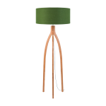 Lampadaire en bambou abat - jour en lin vert for�t 160cm annapurna - good & mojo