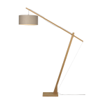 Lampadaire en bambou naturel abat - jour en lin fonc� 207cm montblanc - good & mojo