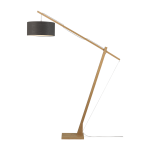 Lampadaire en bambou naturel abat - jour en lin gris fonc� 207cm montblanc - good & mojo