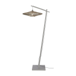 Lampadaire en bambou noir avec abat - jour en bois blanc 176x55 cm zanzibar - good & mojo