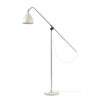 Lampadaire blanc base argent� en laiton bl4 - gubi