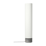 Lampadaire blanc base en marbre gris 120 cm unbound - gubi