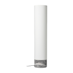 Lampadaire blanc base en marbre gris 80 cm unbound - gubi