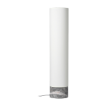 Lampadaire blanc base en marbre gris 80 cm unbound - gubi