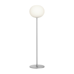 Lampadaire design en verre opalin et acier argent� 33 x 135 cm glo - ball - flos