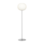Lampadaire design en verre opalin et acier argent� 33 x 175 cm glo - ball - flos