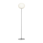 Lampadaire design en verre opalin et acier argent� 40 x 185 cm glo - ball - flos