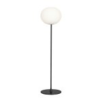 Lampadaire design en verre opalin et acier noir mat 33 x 135 cm glo - ball - flos