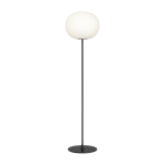 Lampadaire design en verre opalin et acier noir mat 33 x 175 cm glo - ball - flos