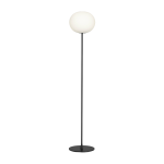 Lampadaire design en verre opalin et acier noir mat 40 x 185 cm glo - ball - flos