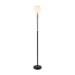Lampadaire dimmable en acier noir et laiton 170 cm poise - tala