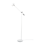 Lampadaire dimmable en m�tal blanc mat 100 - 133, 9cm cato - belid