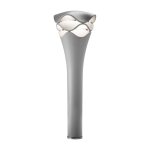 Lampadaire d'ext�rieur dimmable en polyur�thane gris pierre 77cm cornet - bover