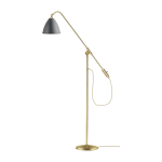 Lampadaire gris base dor�e en laiton bl4 - gubi
