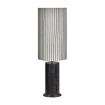 Lampadaire hdrafi base with hdshade antique brown base / off - white w. black stripes shade - house doctor ...