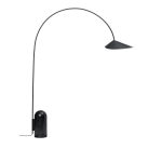 Lampadaire incurv� en marbre et acier noir arum - ferm living