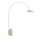 Lampadaire incurv� en travertin et acier beige arum - ferm living