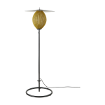 Lampadaire de jardin moutarde dor� et m�tal noir 128 cm satellite - gubi