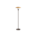Lampadaire en laiton bruni et verre souffl� orange 33x130cm centenary - louis poulsen