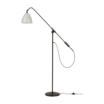 Lampadaire en laiton noir et m�tal blanc bestlite bl4 - gubi