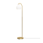Lampadaire en laiton et verre blanc opale 19cm vl ring crown - louis poulsen