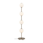 Lampadaire en laiton et verre souffl� opalin 30x128cm audrey - umage