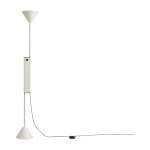 Lampadaire en m�tal anodis� blanc cr�me twist - hay