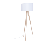 Lampadaire en m�tal blanc et bois 151cm tripod - zuiver