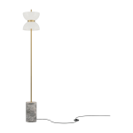 Lampadaire en m�tal dor� et marbre gris 145cm kyoto - maytoni