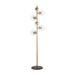 Lampadaire en m�tal et globes transparents 35x163cm fazil - home design