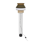 Lampadaire en m�tal et lin khaki simple 158 x 40 cm singapour - market set