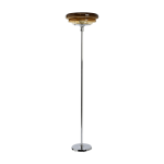 Lampadaire en m�tal et verre ambre 45x180cm sunset - market set