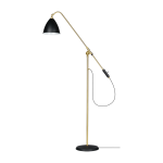 Lampadaire noir base dor�e en laiton bl4 - gubi