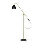 Lampadaire noir base dor�e en laiton bl4 - gubi