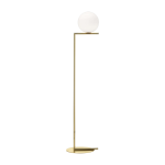 Lampadaire en or 24k et globe en verre ic f1 anniversary - flos