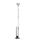 Lampadaire r�glable en acier noir mat 1950 cm toio edition limit�e - flos