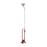Lampadaire r�glable en acier rouge 1950 cm toio - flos