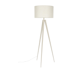 Lampadaire avec tr�pied en m�tal beige et abat jour en tissu beige 50x157cm tripod - zuiver