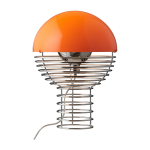 Lampe en acier chrom� et plastique orange 30 cm wire - verpan