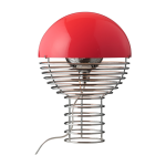 Lampe en acier chrom� et plastique rouge 30 cm wire - verpan