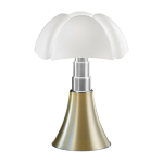 Lampe en acier inox laiton satin� 55 x 86 cm pipistrello - martinelli luce