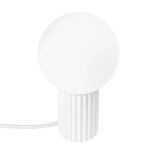 Lampe � poser en aluminium et verre blanc 12x19cm halo - sollux