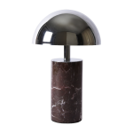 Lampe baladeuse en marbre rouge et abat - jour chrom� 15x27cm adei - baccaris