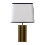 Lampe � poser en bois laqu� noir moutarde elys�e - red edition