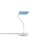 Lampe de bureau base incurv�e en acier bleu clair 38cm apex - hay
