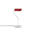 Lampe de bureau base incurv�e en acier rouge 38cm apex - hay
