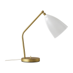 Lampe de bureau en laiton et acier blanc brillant gr�shoppa - gubi