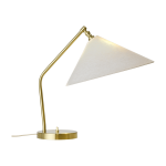 Lampe de bureau en laiton et tissu beige gr�shoppa - gubi
