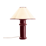 Lampe en c�ramique rouge porto brilant et abat - jour en coton heath - tala
